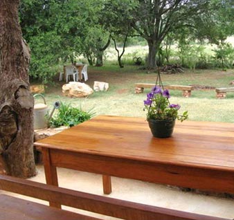 A lovely view from the Oppie Plaas Parys patio
